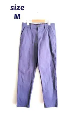 くらしと生協◇ゆるスマートあったかチノパンツ パープルブルー М 股下68◇