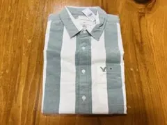 American Eagle ストライプシャツ Mサイズ　ホワイトアイスグレーのサムネイル