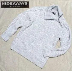 ✨極美品✨HIDEAWAYS NICOLE✨ ジップ　ケーブル編みセーター 46