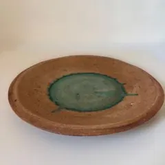 Z*ト様 大嶺實清　大皿21cm青緑釉　器　陶芸　やちむん　沖縄　作家もの Z*ト様 大嶺實清 大皿21cm青緑釉 器 陶芸 やちむん 沖縄 作家もの