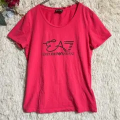 【エンポリオアルマーニ】S Tシャツ 半袖 ロゴ ピンク ラインストーン EA7のサムネイル