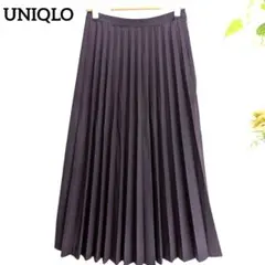 ユニクロ プリーツスカート M ボルドー ワインレッド ロングスカート 上品