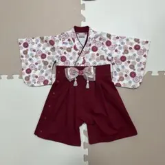 Petit main袴ロンパース お食い初め 初節句 女の子　サイズ70