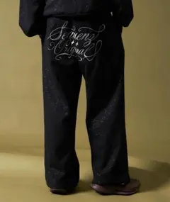 SEQUENZ グリッター ラインストーン スウェットパンツ Lサイズ