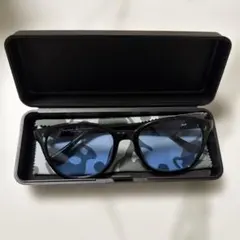 匿名発送 zoff 目黒蓮 着用モデル ウェリントンブルー サングラス