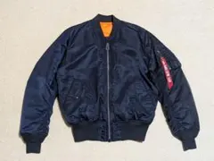 極美品 アルファインダストリーズ MA-1 紺フライトジャケット 空軍 米国古着