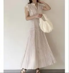 snidel プリーツロングワンピース