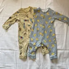 BREEZE ロンパース2点セットハンバーガー　チーズ柄