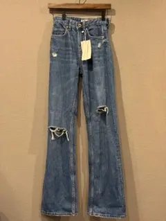 Bershka ダメージ加工　デニム EUR32 90's WIDE クラッシュのサムネイル