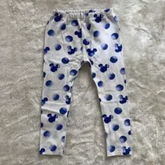 ユニクロ　ホワイト　レギンス　100 ミッキーマウス　女の子