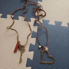ハート型と鍵のペンダント ネックレス