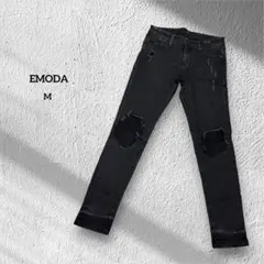 EMODA エモダ ダメージデニム スキニー　ブラック　M