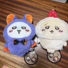 ちいかわ ハロウィンがま口ぬいぐるみポーチ 2種セット　モモンガ　ラッコ