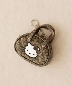 LOWRYSFARM キティ キルティング　ボストンミニバッグ　キーチャーム