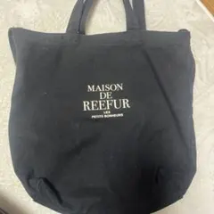 MAISON DE REEFUR ロゴ入り トートバッグ 黒のサムネイル