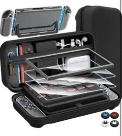 Switch2ケース 収納バッグ 保護カバー 4段階調整スタンド