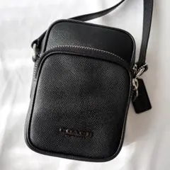 極美品 コーチ クロスグレイン ベケット ショルダーバッグ ブラック