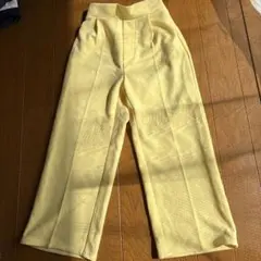 イエロー ワイドパンツ ゴムウエスト　100〜110センチ