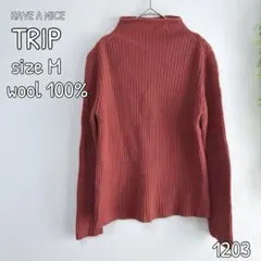 【HAVE A NICE TRIP】セーター ハイネック ウール100% Mのサムネイル
