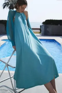 FRAY I.D 水色 キャミソールロングワンピース