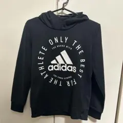 adidas 黒 フード付きパーカー 150サイズ