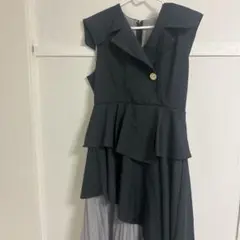 dazzlin 異素材ドッキングワンピース ブラック M