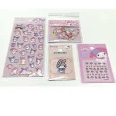 ❤️マイメロディセット売り　クロミ　ぷくっとシール　ネイルシール　ワッペンシール
