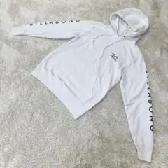 【BILLABONG】メンズ S プルオーバーパーカー ホワイト