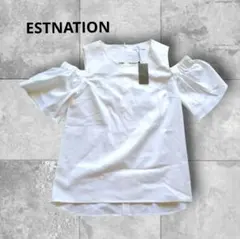 タグ付き新品★ESTNATION オフショルダーブラウス日本製のサムネイル
