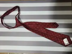 COMME CA ISMの赤 ドット柄 ネクタイ 約30cm