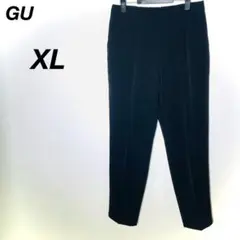 ジーユー　スラックス XL パンツ　大きいサイズ　黒　ウエストゴム　レディース