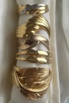 ♪ゴールド風リング 5点セット♪