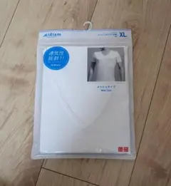 【新品未使用】ユニクロ　エアリズム/メッシュVネックT(半袖）