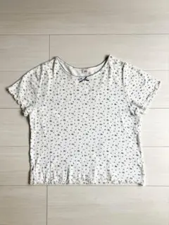 CHILDWOMAN 小花柄カットソー ホワイト×ブルーのサムネイル