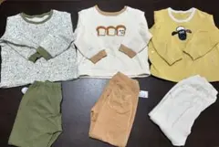ユニクロ　子供用長袖キルトパジャマ 部屋着　3点セット