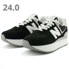 値下げ【新品】ニューバランス　574　完売品　厚底スニーカー　24.0