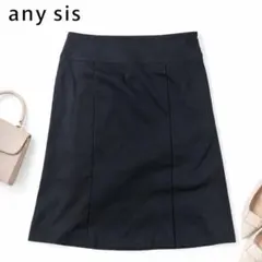 신품 태그 첨부 anySiS 무릎 길이 스커트 M 블랙 타이트 오피스 통근