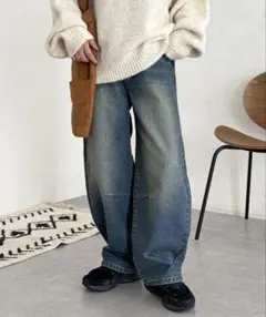 【新品】CPCM 裏起毛バレルデニム　Mサイズ　ブルー系その他