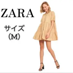 【ZARA】 ザラ （M） ティアードシャツワンピース チュニックワンピース