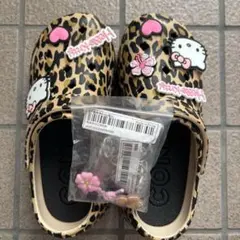 ヒョウ柄厚底サンダル