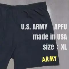 忍*者様 米軍実物 APFU トレーニングショーツ XL 黒 SOFFE 古着テのサムネイル