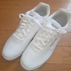 【美品】Reebok スニーカー ホワイト/シルバー27cm