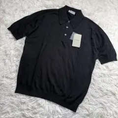 未使用級　JOHN SMEDLEY ISIS コットン ニット ポロシャツ　Sのサムネイル