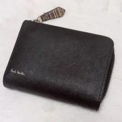 美品✨ポールスミス 財布 ジップストローグレイン2 ブラック マルチストライプ
