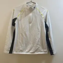 K1230 カッパ 長袖ハーフジップウェア ホワイト レディース M