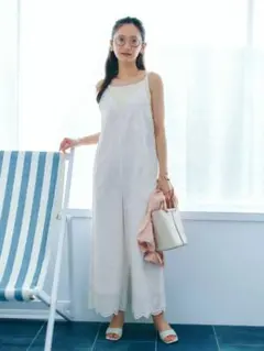 コットンエンブロイダリーオールインワン　COHINA ¥22,000