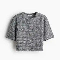 【美品】H&M ツイード風半袖ニットのサムネイル