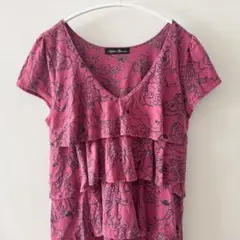 Hysteric Glamour ワンピース ティアード ピンク スカル 総柄のサムネイル