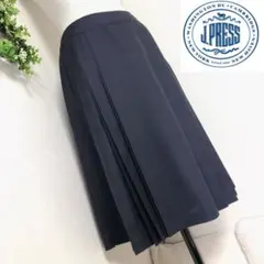 ジェイプレス9号上品なプリーツスカートダークネイビーのサムネイル