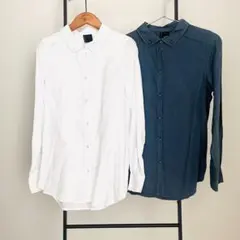 《美品・お得な2点セット》レトロガール　長袖シャツ　綿100% クラシカルのサムネイル